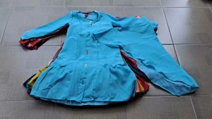 GSP Baju Muslim Gamis Set Jilbab Anak Cewek Perempuan Flower Kids 2-5 Tahun ACS