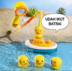 Mainan mandi bebek design terbaru dengan 1 set  bisa gantian ya kepalanya