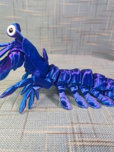 3D Printing Net Red Club Boxing Mantis Shrimp Crayfish Shrimp Kids Movable Joint Toy Model Gift