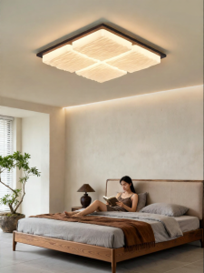 DGY | Retro Style Walnut Wood Ceiling Light for Childrens Study Room