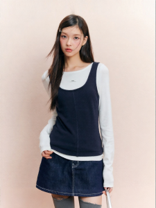 Korean Style Layered Long Sleeve T-shirt Slim Fit Underwear for Autumn Winter