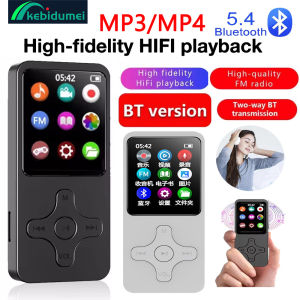 Kebidumei MP4 MP3 Music Player Built-in Speaker Portable Music Player 1.8 Inch Color Screen Walkmen HIFI Bluetooth Compatible E-Books Recording Sports MP4 FM Radio Music Player