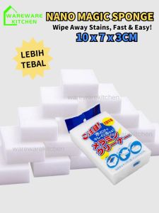 《THICKER》 Nano Magic Sponge Multifunctional Melamine Eraser Cleaning Foam Cleaner Span Pembersih