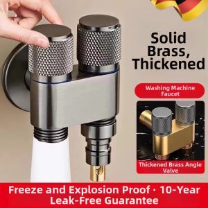 Washing Machine Stainless Steel Dual Outlet Water Faucet Adapter