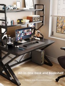Integrated Multi-functional Desk with Holes Design