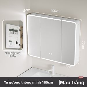 LANKASI | Tủ Lưu Trữ Thông Minh Có Giá Đựng Mỹ Phẩm Treo Tường