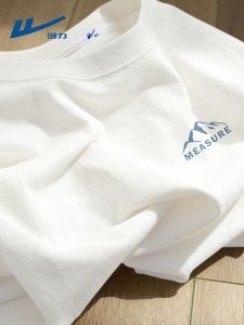 เสื้อยืดแขนยาวผู้ชาย Pure Cotton Loose Fit Crew Neck T-Shirt ทรงหลวม ระบายอากาศได้ดี เสื้อเชิ้ตทรงพื้นฐานสำหรับฤดูใบไม้ร่วงและฤดูใบไม้ผลิ