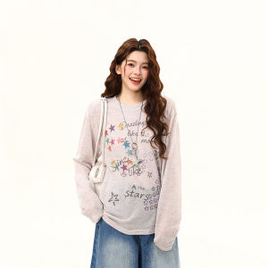 WILDAZI | American Retro Graffiti Star Thin Casual Sun Protection Long Sleeve Shirt