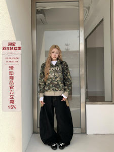 Áo Khoác Nỉ Màu Xanh Lá Cây Có Mũ Trùm Đầu ZHL Studio2025 Mùa Xuân Cổ Chữ Cái Phong Cách Mỹ Cổ Điển Áo Khoác Ngoài Ngắn Cho Nữ Áo Len Cardigan Hở