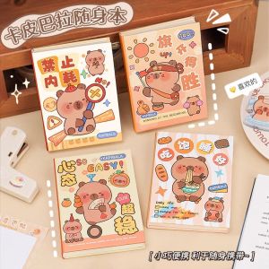 Cute Capybara Pocket Drawing Coloring Book for Girls Learning Toy Educational Stationery 2024 New Design Small Size Notebook