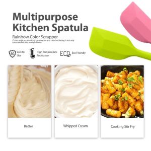 Silicone Spatula Cake Scraper Baking Spatula Mixing Butter Scraper High Temperature Resistant Baking Tools Kitchenware Small & Big size 硅胶刮刀