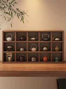 Wooden Teacup Storage Shelf Wall Mounted