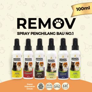 Remov Spray Penghilang Bau Kotoran Kucing Dan Anjing 250ml