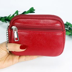 Fashionable 2025 Womens Wallet Zipper Handbag Coin Key Card Holder PU Leather Short Style Soft Surface Pure Color Youth Bag