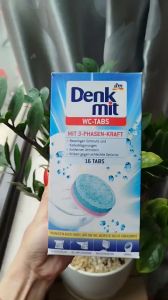 Viên tẩy bồn cầu Denkmit Đức 16 viên diệt khuẩn khử mùi hôi sạch mảng bám