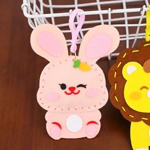 DIY Sewing Craft Kit – Cute Animal Felt Keychain / Hanging Ornament | Birthday Party Goodies | Gift Happiness