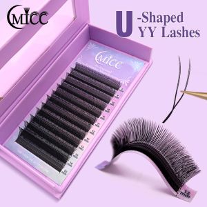 CMICC New C D Curl 8-15mm Mix PBT Natural Super Soft Premade Fan Bloom Lashes Double Layer U Shape YY False Eyelashes extension