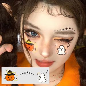 เครื่องประดับหน้าตกแต่งสีสันสดใสแบบติดหน้าสำหรับเด็ก ลายสัตว์ป่า ลายลายนูน ติดหน้าได้หลากหลายสไตล์ ลายสัตว์ป่า ลายสัตว์ป่า