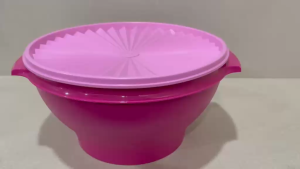 Tupperware Servalier Salad Bowl (3.8L) - Magenta Pink | Airtight Instant Sun Seal | Serving & Storage| RAYA |KEDAP UDARA NO SALAD SPOONS