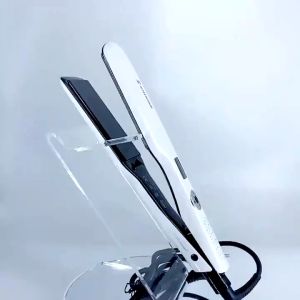 [Ready Stock]Professional LCD Display Tourmaline Ceramic Hair Straightener Intelligent Lock PTC Fast Heating Wide Plate Hair Straightening Iron for Thick Hair (White) F-HS299W