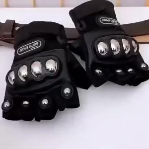 Tactical Hard Knuckle Motorcycle Gloves for Men Women Outdoor Sports Biking Cycling Training Black Steel Protective Gloves