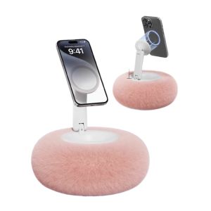 Innovative Magnetic Phone Pillow Stand for Lazy Phone Use on Bed  Sofa and Desk