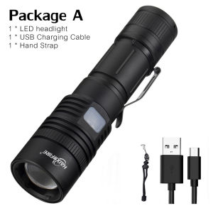 Haixnfire H010 Powerful Flashlight 8000LM xhp50.2 usb Zoom led torch 18650/26650 light