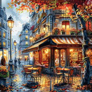 Huacan Diamond Painting House Diamond Mosaic Street Landscape New Collection 2025 Decorative Paintings