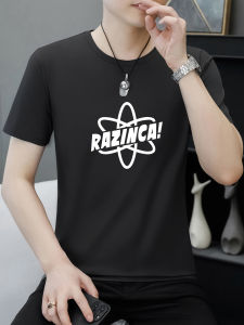 Áo Thun Nam Cổ Tròn in Chữ Mùa Hè Mỏng Tay Ngắn Phong Cách Hàn Quốc Ôm Vừa Vặn Thoáng Khí in Họa Tiết Thời Trang Thường Ngày