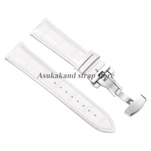 Quick Release Leather Watch Strap 16mm 18mm 20mm 22mm 24mm for Omega for Seiko Watch Band Business Men Butterfly Buckle Straps