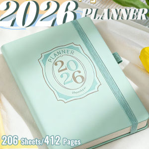 2026 A5 Planner Organizer with Monthly Tabs To Do List Elastic Closure Pen Loop 80GSM Paper PU-Softcover Notes for School Office