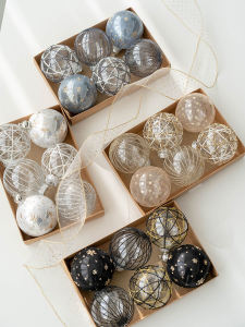 Hromeo Christmas Decorations 8cm Christmas Balls Champagne Balls Christmas Tree Decorations Hanging Ornaments Window Display