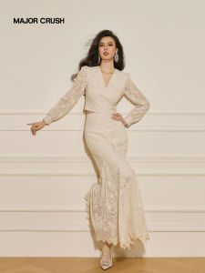 Elegant Luxurious Lace French Vintage Dress