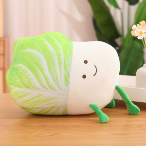 Adorable Little Party Cabbage Plush Toy Pillow Girls Sleeping Doll Cabbage Cloth Doll Childrens Birthday Gift Soft Short Plush Material