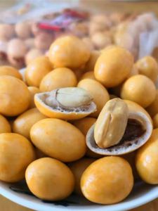 DiBao Old Zhou Family Fish Skin Peanuts Coated Beans Thin Shell Crispy Snacks Xiamen Special Product 120g X 7 Bags Free Shipping