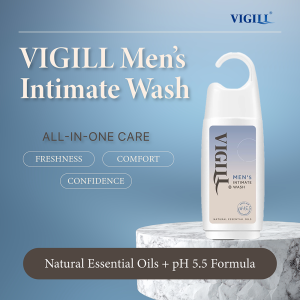 VIGILL Mens Intimate Wash | Fresh & Gentle Hygiene Care | Odor Control | Daily Use | Ready Stock