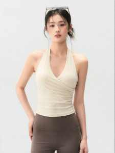 YUANQINVHAI | Shockproof Gather Sports Bra for Pilates Yoga Training