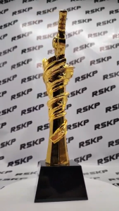 Ceramic-Pickleball Award  Gold Trophy Height: 29cm-Customize Available-(SZ021)