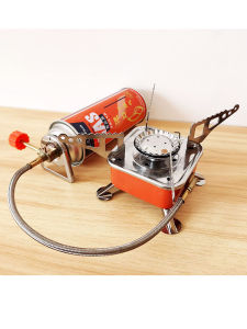 เตาปิ้งย่างแบบแยกชิ้นสำหรับใช้กลางแจ้ง ขนาดเล็ก สำหรับการปั่นจักรยาน ตั้งแคมป์ ที่อยู่กลางแจ้ง น้ำหนักเบา สามารถพับได้ สำหรับผู้ชายและผู้หญิง