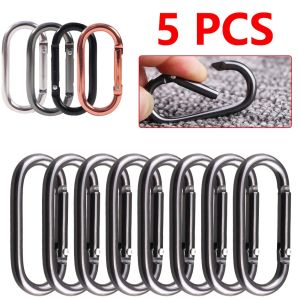 5PCS Aluminum Alloy Quick-Hook Buckle Connection Ring U-Shaped Water Bottle Backpack Outer Hook Outdoor Camping And Hiking Tools