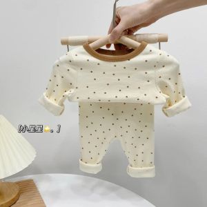 ชุดนอนผ้าฝ้ายลายปีเกิดสุดน่ารักสำหรับเด็กผู้ชายและผู้หญิงในฤดูหนาว สวมใส่สบาย สีแดง เสื้อผ้าลำลองในบ้าน