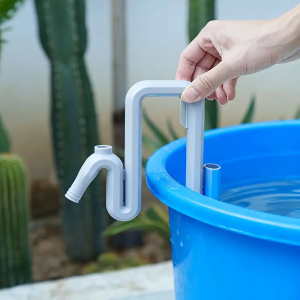 Rainwater Transfer and Overflow Tool Kit Self-Priming Siphon Hose with Anti-Clog Design Automatic Drainage and Filling System