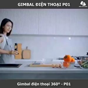 Gimbal AI Kiêm Giá Đỡ Điện Thoại P01 - Cảm Biến Thông Minh Nhận Diện Khuôn Mặt - Xoay 360°