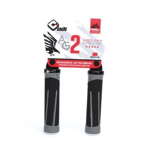 Odi | ODI AG2 Silicone Bicycle Handlebars with CNC Aluminum Lock Ring Comfortable Non-slip Two-tone Handlebar Grips Bicycle Parts