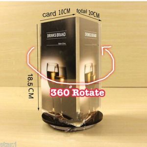 Acrylic Table Menu Holder Restaurant Cafe Club Bar Turntabe Card Stand Display