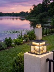 VINCAN | Solar Pillar Light For Outdoor Use