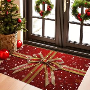 VIKAMA Christmas Gift Set Doormat Soft Non Slip Indoor Outdoor Entryway Mat Washable Festive Decorative Rug Holiday Porch Decor