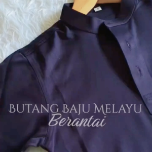 utang Baju Melayu Rantai Bulan Bintang Keris Tanjak Wau Premium Raya Nikah Merdeka [1Set-6pcs]