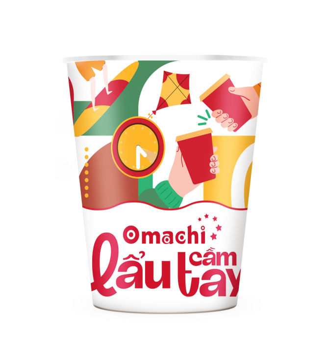 Combo 12 Mì Omachi lẩu cầm tay hương vị ( 4 tomyum + 4 ngao nấm rong ...