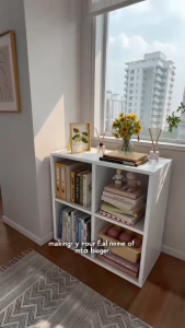 Household Bookshelf Shelf Floor Storage Lattice Cabinet Living Room Small Book Reading Shelf Creative Bookcase